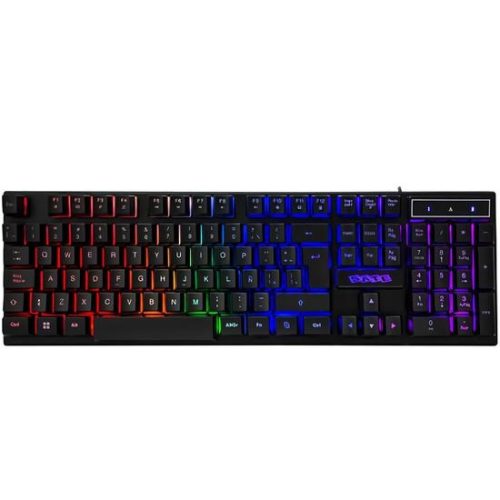 TECLADO SATE AK-892 ESPAÑOL MULTIMEDIA USB RGB