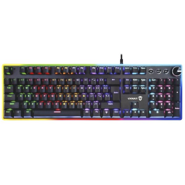 TECLADO SATE GK-702 ESPAÑOL RGB MECA