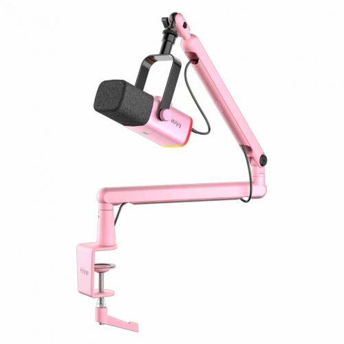 Kit Micrófono Fifine TAM8W RGB USB-C XLR - Rosa