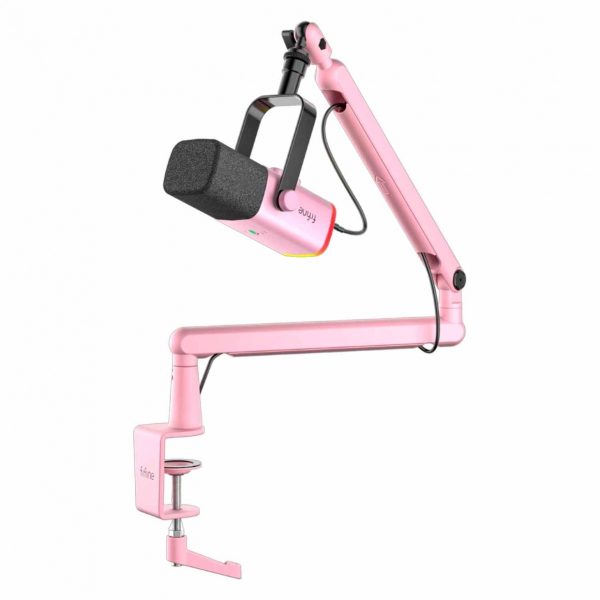 Kit Micrófono Fifine TAM8W RGB USB-C XLR - Rosa