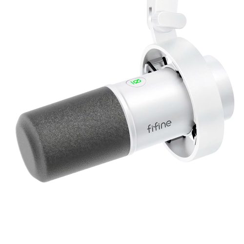 Micrófono Fifine K688w Amplitank MV7-SM7B USB - Blanco