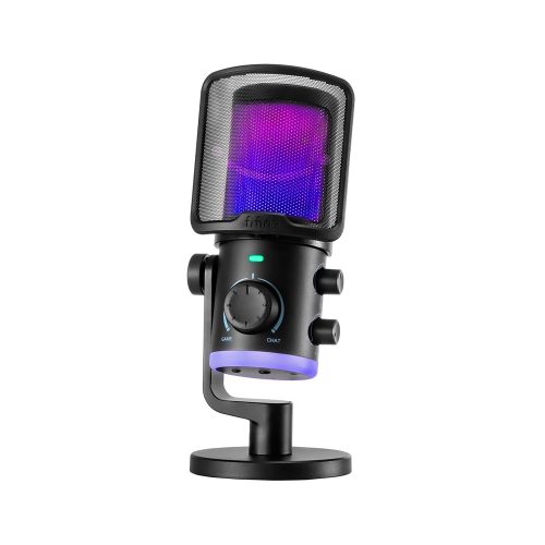 Micrófono Gamer Fifine AM6 RGB USB-C - Negro