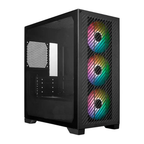 GABINETE MARVO CA-123 MID TOWER ARGB SIN VENTILADOR - NEGRA