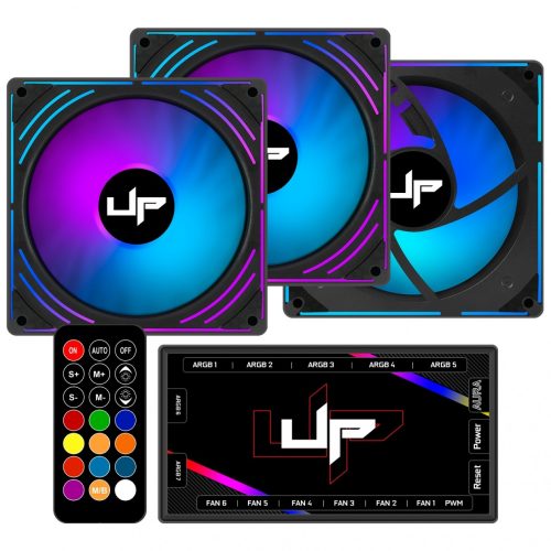 COOLER FAN KIT x3 UP GAMER RAINBOW ARGB 120 MM