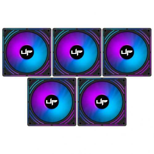 COOLER FAN KIT x5 UP GAMER RAINBOW ARGB 120 MM