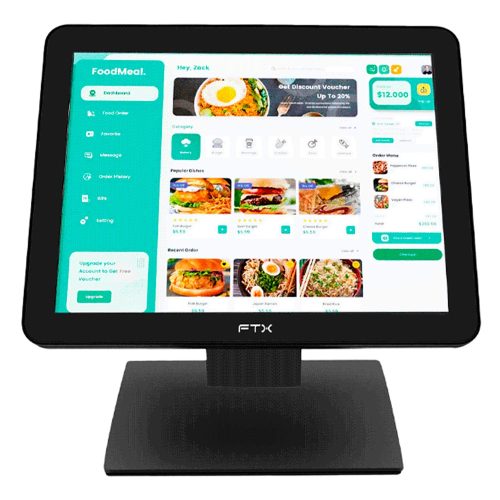 MONITOR TOUCH FTX 19" CAPACITIVE MT19V2 VGA/HDMI/USB/1JACK CON BISEL/5MS C/LAPIZ