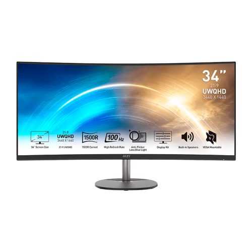 Monitor Gamer Curvo MSI Pro MP341CQ LCD 34" UWQHD 100 Hz / 1 ms