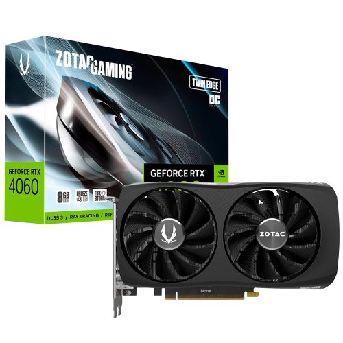 Placa de Video Zotac GeForce RTX 4060 Twin Edge OC 8 GB GDDR6 (ZT-D40600H-10M)