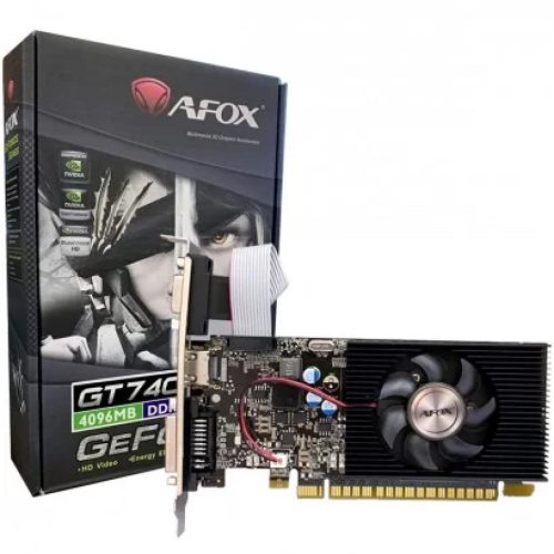 Placa de Video Afox 4GB Nvidia GeForce GT740 GDDR3 AF740-4096D3L3 128Bits 902Mhz HDMI, DVI, VGA(D-Sub)