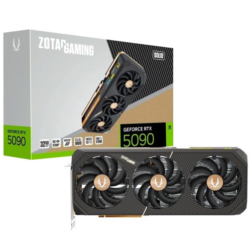 Placa de Video Zotac Gaming GeForce RTX 5090 Solid OC Edition 32 GB GDDR7 (ZT-B50900J-10P)