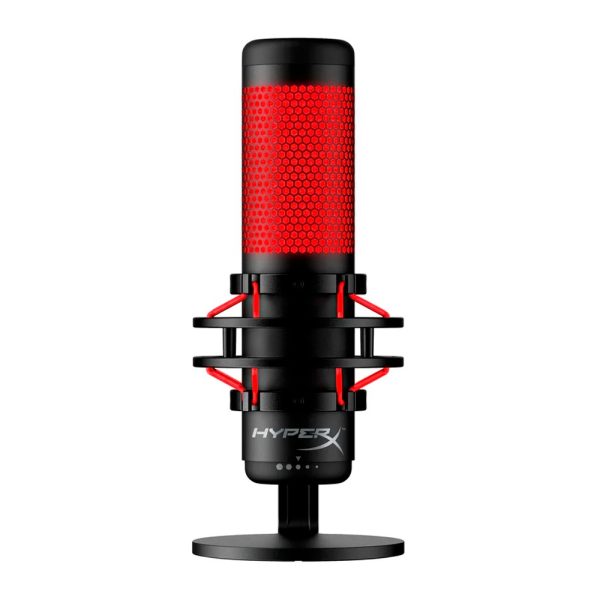 Micrófono HyperX QuadCast para PC, PS4, Mac, USB, condensador, LED rojo, 4P5P6AA