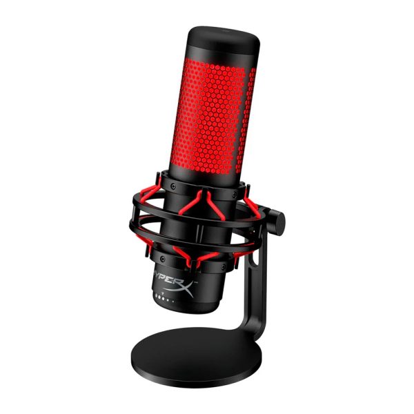 Micrófono HyperX QuadCast para PC, PS4, Mac, USB, condensador, LED rojo, 4P5P6AA