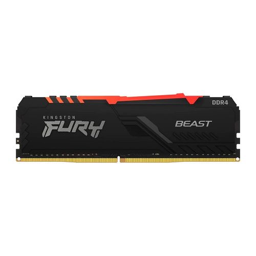 Memoria RAM DDR4 Kingston 3200 MHz 16 GB Fury Beast RGB KF432C16BBA/16 - Negro