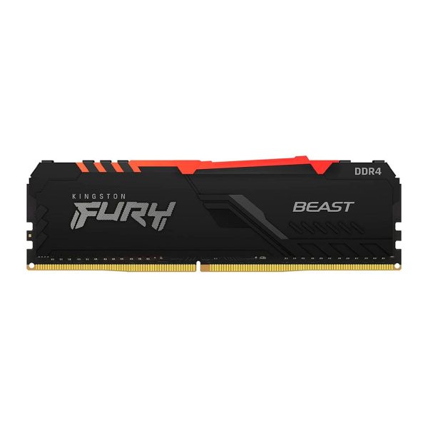 Memoria RAM DDR4 Kingston 3200 MHz 16 GB Fury Beast RGB KF432C16BBA/16 - Negro